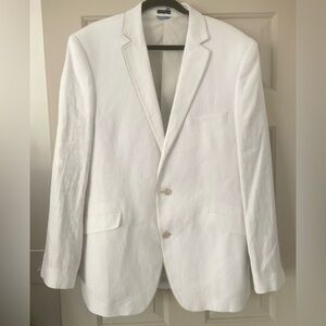 NWT MADE Cam Newton White Linen Two-Button Blazer